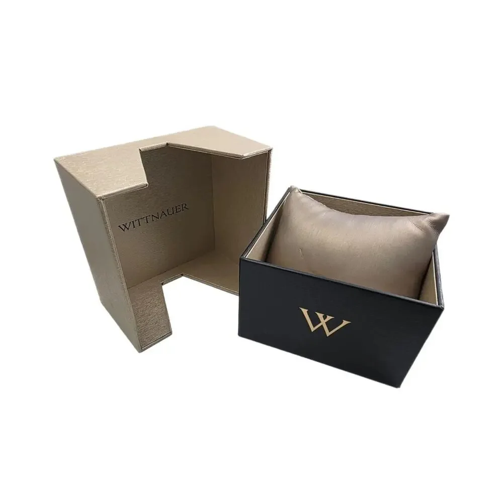 NWT Wittnauer $575 WN3092 Store Display 9.7/10 Men's Omni Black Dial Gold Quartz